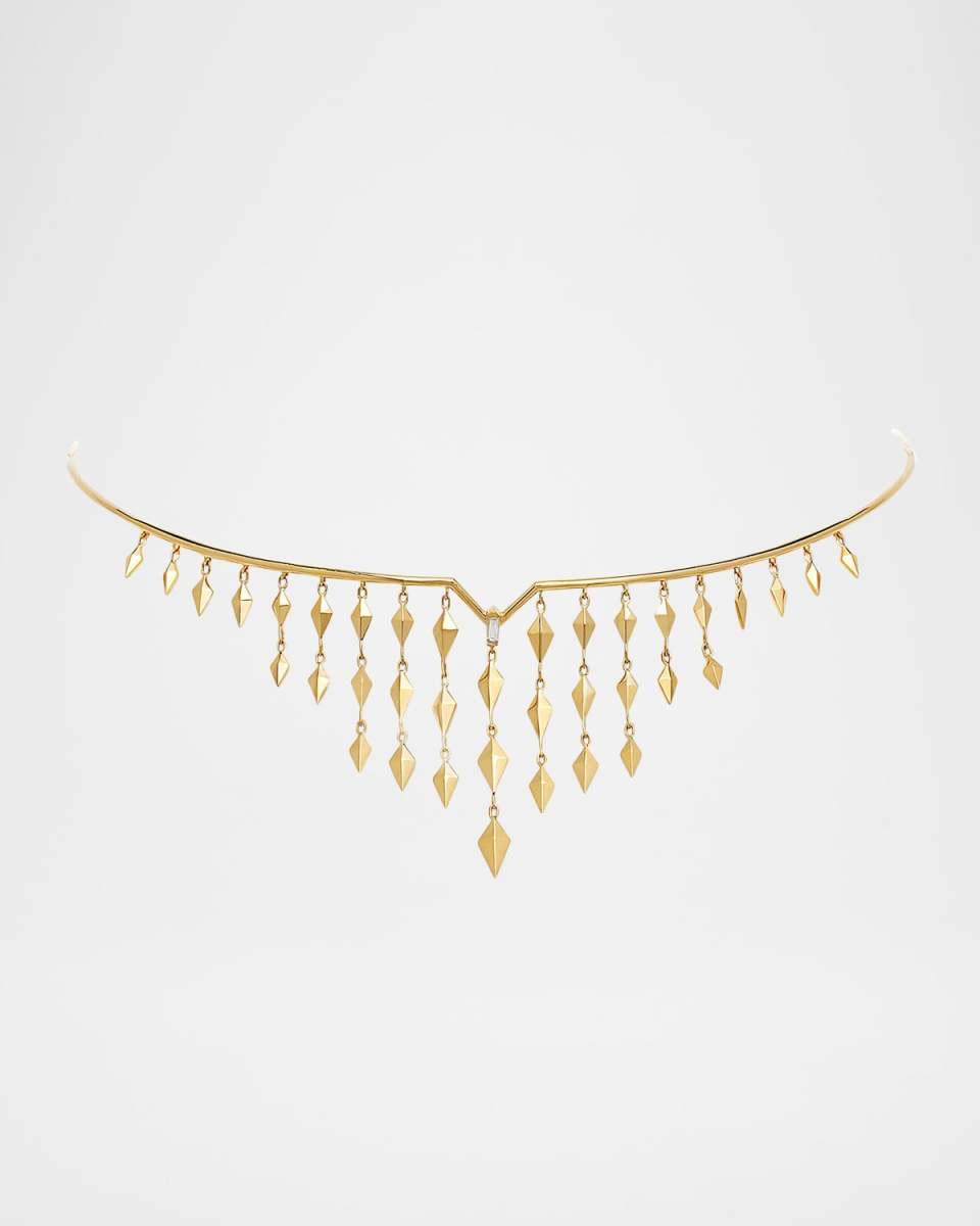 Merta'Shah 18K Yellow Gold Choker Necklace with Diamond